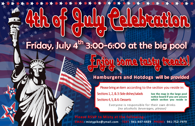 Briarwood's July 4th Social Flyer